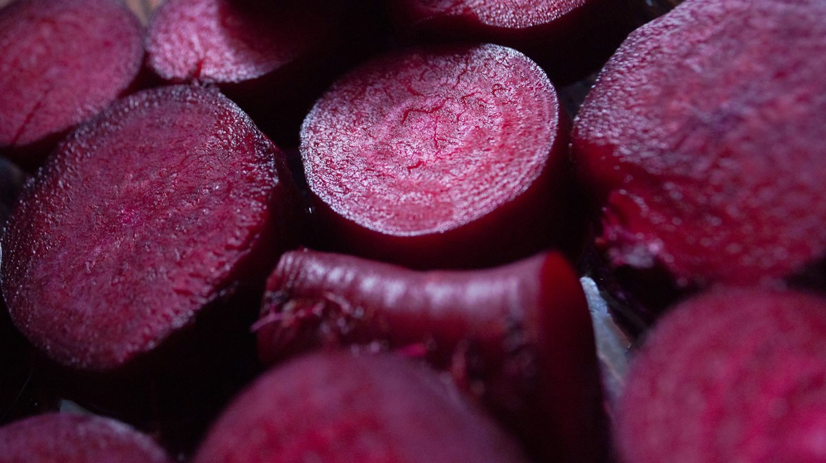 Remolacha cortada, uno de los alimentos de la guía
